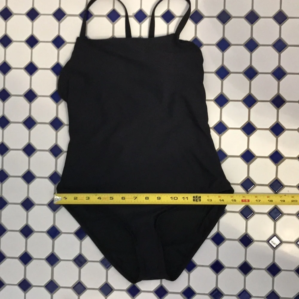NWT Anthropologie Kaitlyn One piece swim Black S